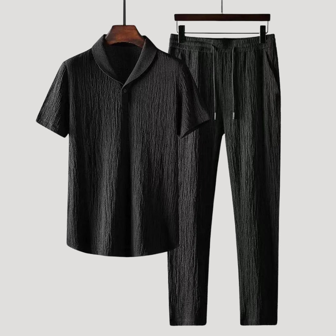 Herren Zweiteiliges Set – Kurzarm Hemd & Shorts
