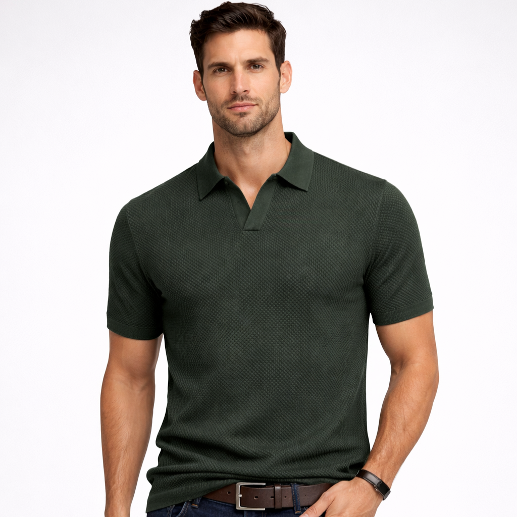 Alden | Herren Strick Polo – Kurzarm & Modern