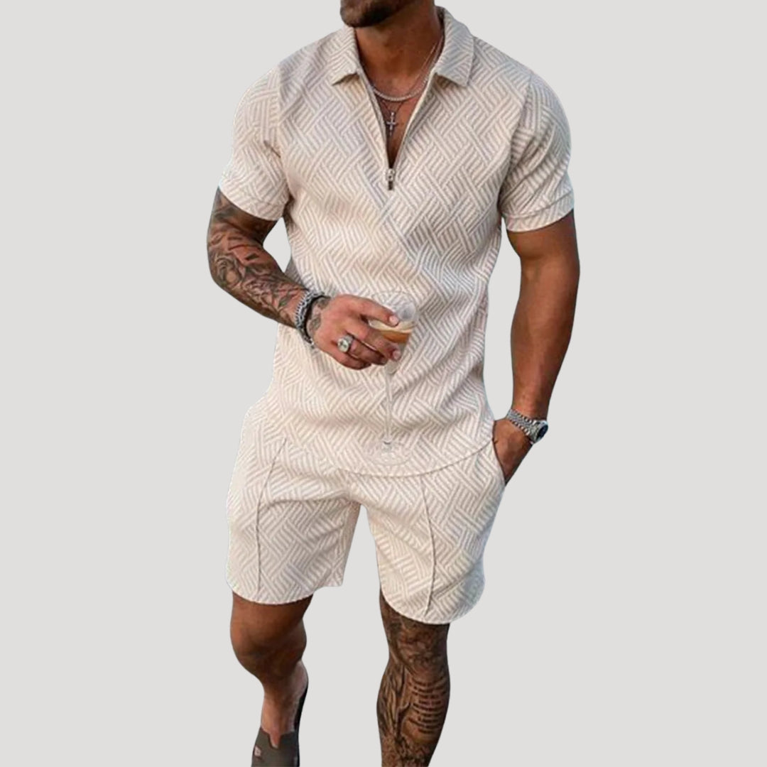 Herren Set – Kurzarm Polo & Shorts Zweiteilig Sommer