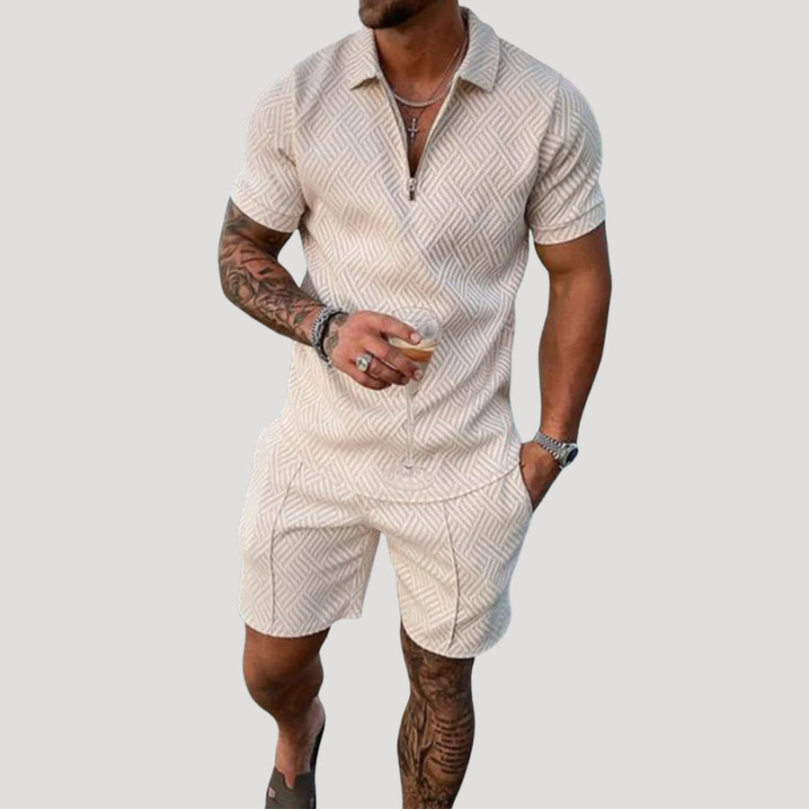 Herren Set – Kurzarm Polo & Shorts Zweiteilig Sommer