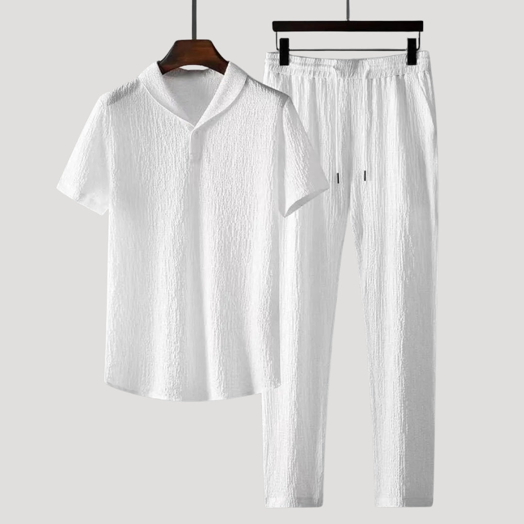 Herren Zweiteiliges Set – Kurzarm Hemd & Shorts