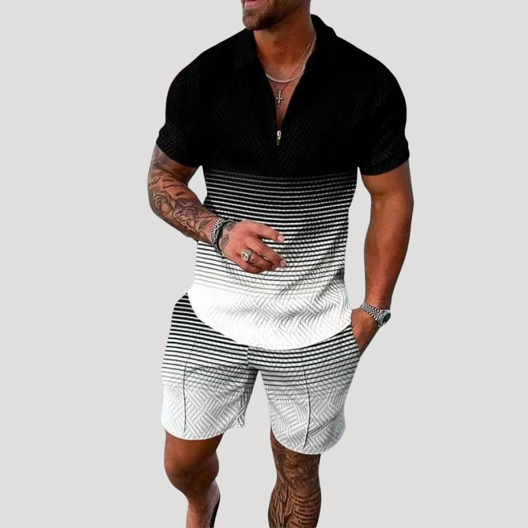 Herren Set – Kurzarm Polo & Shorts Zweiteilig Sommer