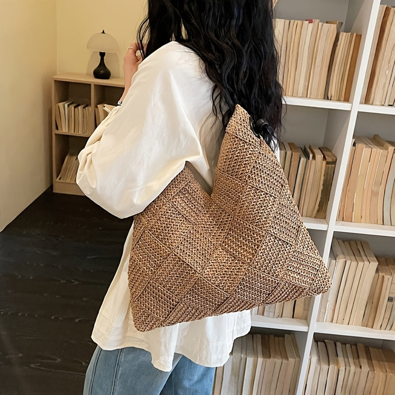 Marivelle™ | Große Damen Strandtasche Geflochten für Urlaub & Alltag