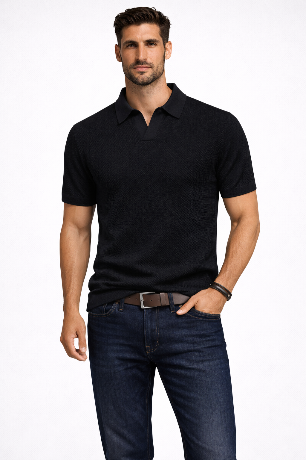 Alden | Herren Strick Polo – Kurzarm & Modern