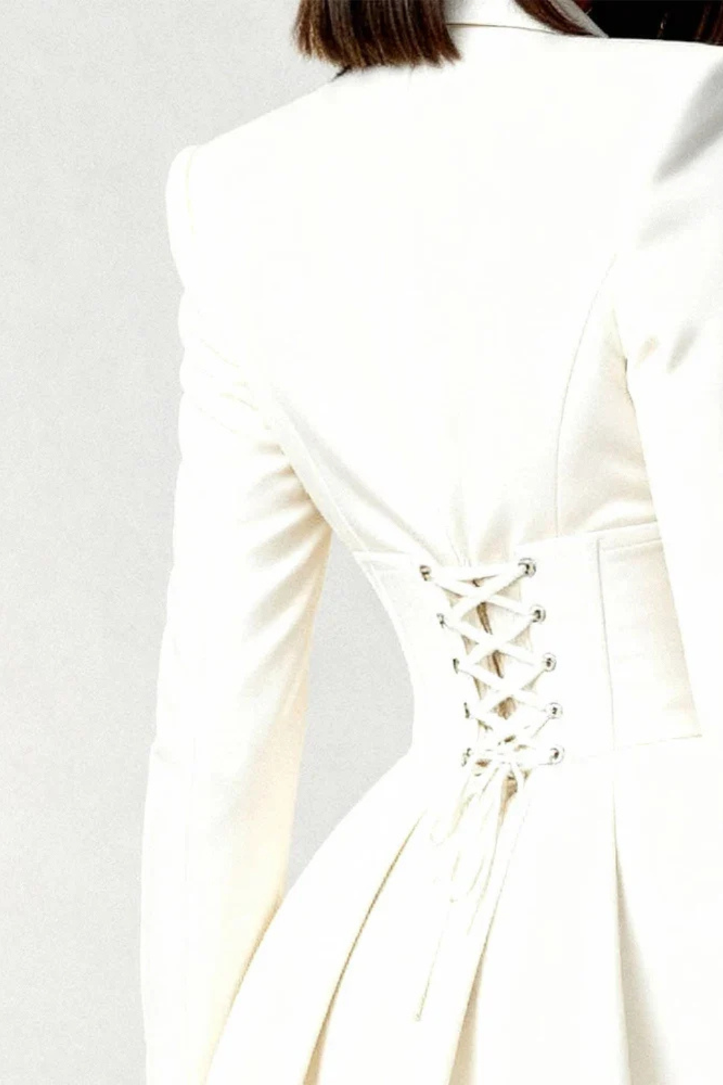 Clover | Damen Blazerkleid – Spitze & Korsett Taille Elegant