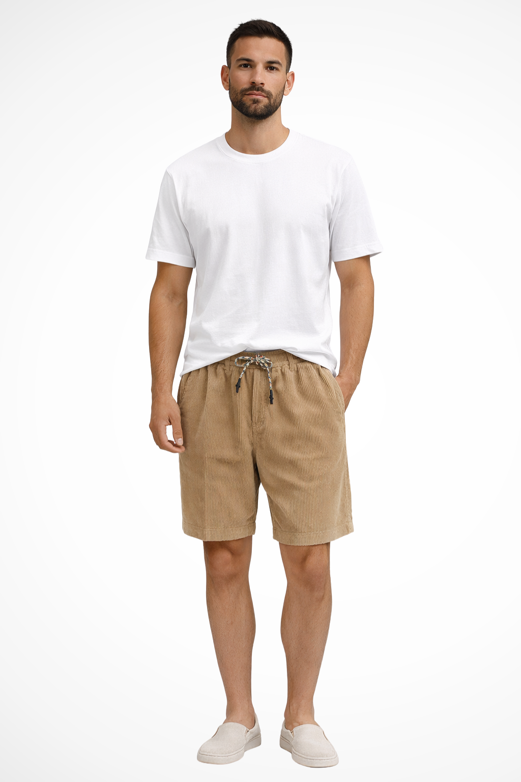 Brixton Herren Shorts – Cord Relaxed Fit mit Elastischem Bund & Kordelzug
