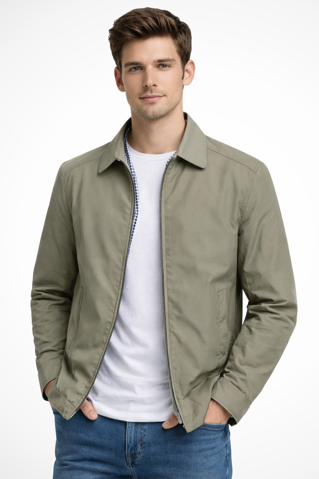 Alastair | Herren Harrington Jacke – Kariertes Futter & Klassisch