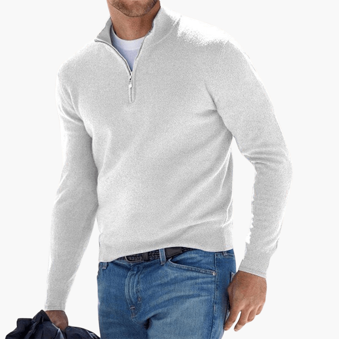 Herren Pullover mit Reißverschluss und flexibler Passform