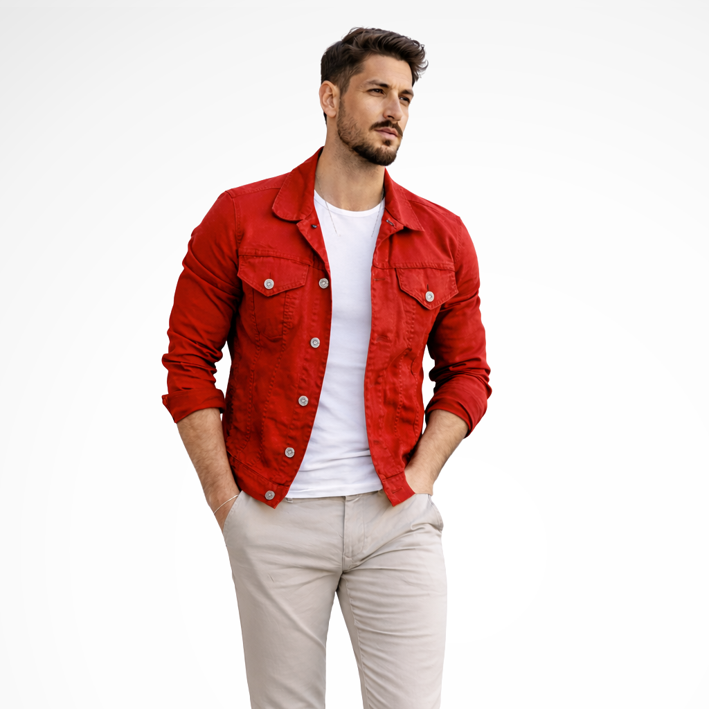 Reece | Men Slim Fit Button Up Denim Jacket