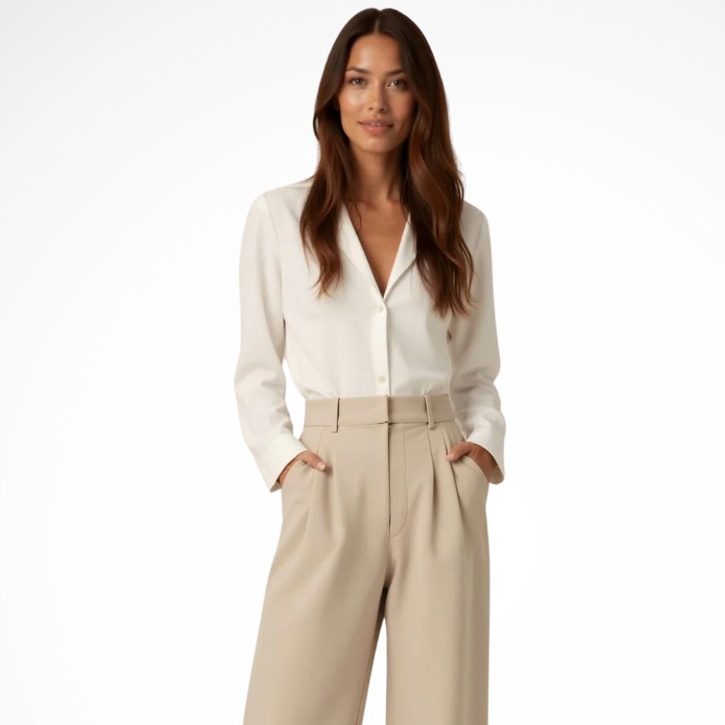 Zanira | Damen Hose – Weites Bein & Hohe Taille Elegant
