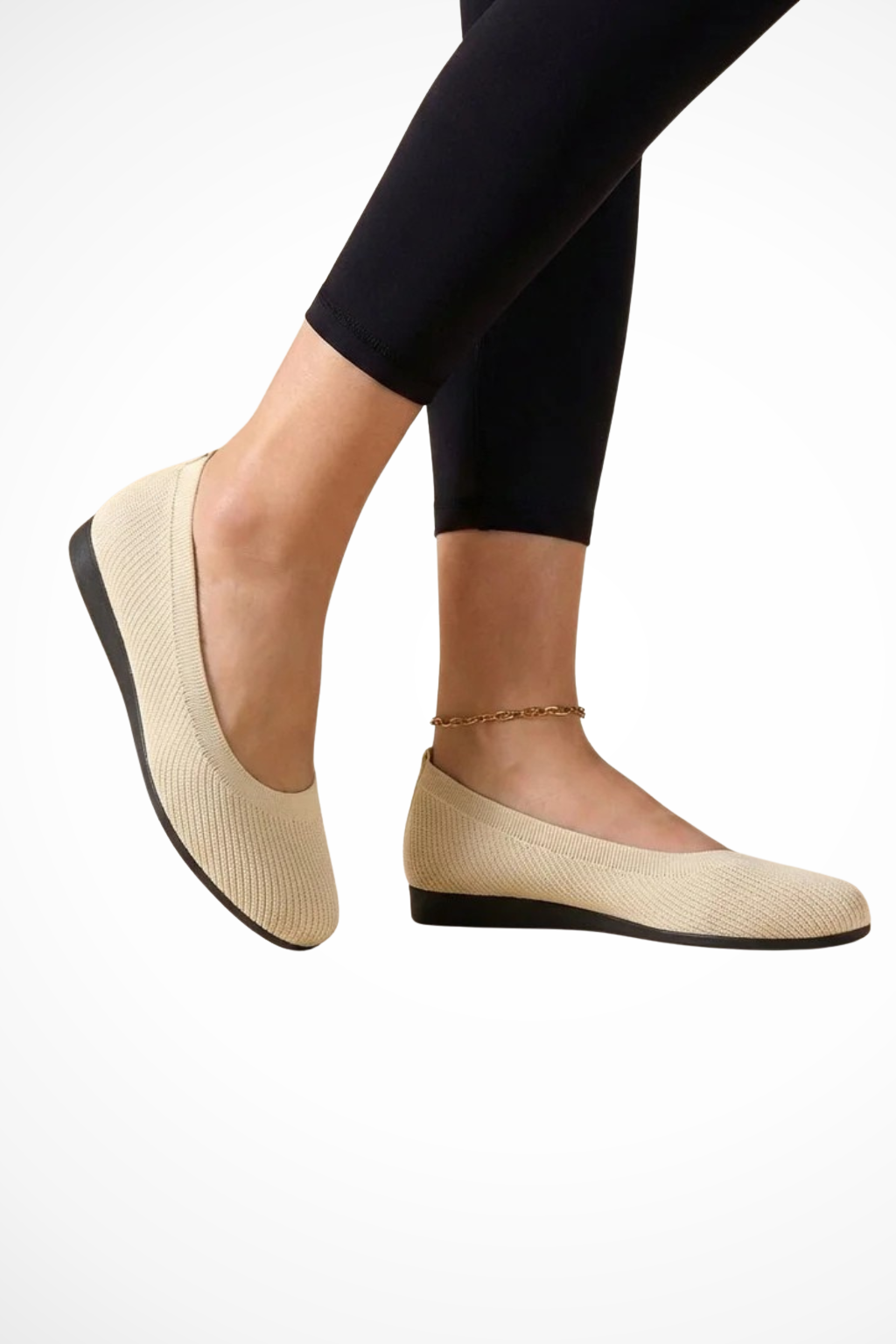 Dorothea Damen Ballerinas – Strick & Rund Zehen Komfortabel