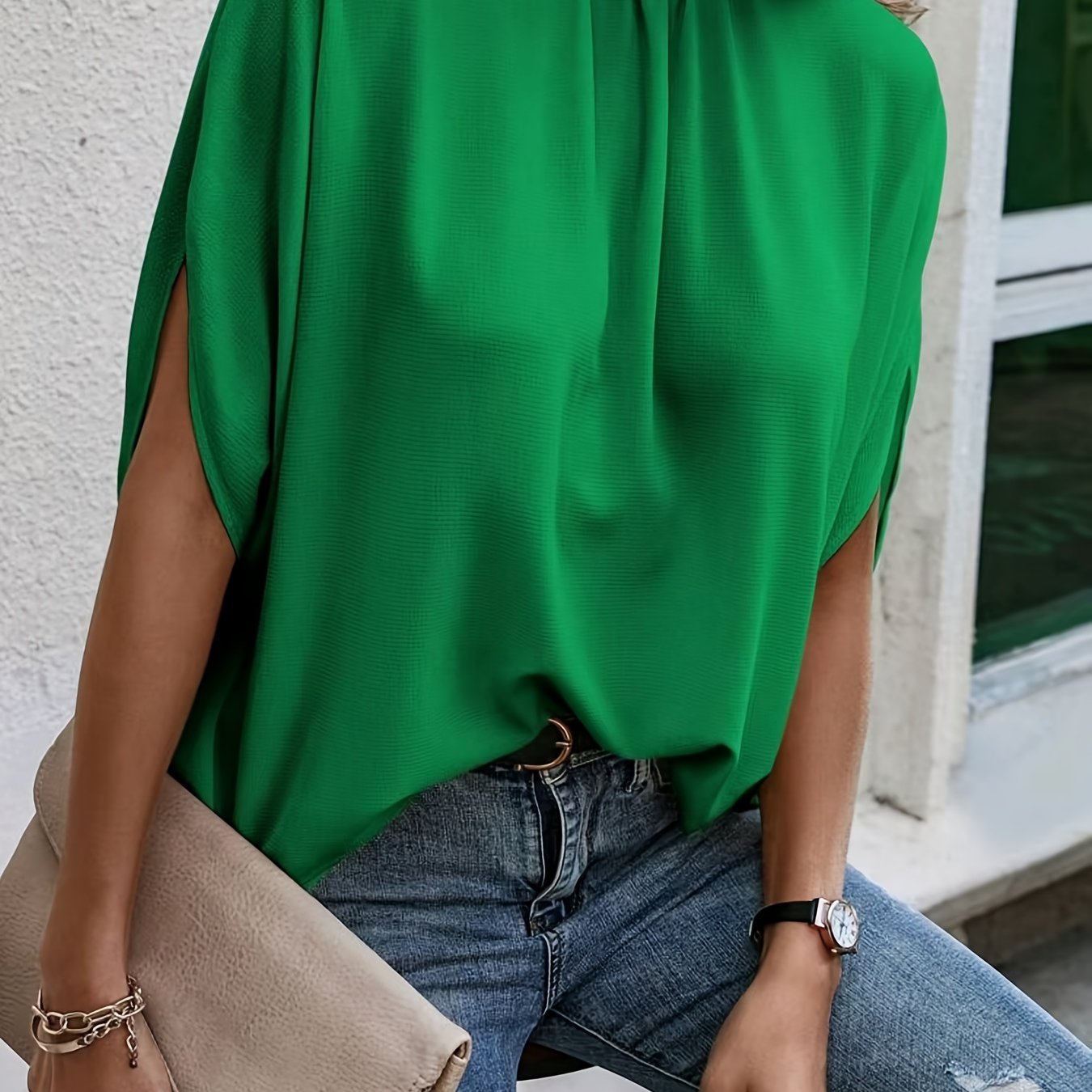 Damen Bluse – Fledermausärmel Elegant & Locker