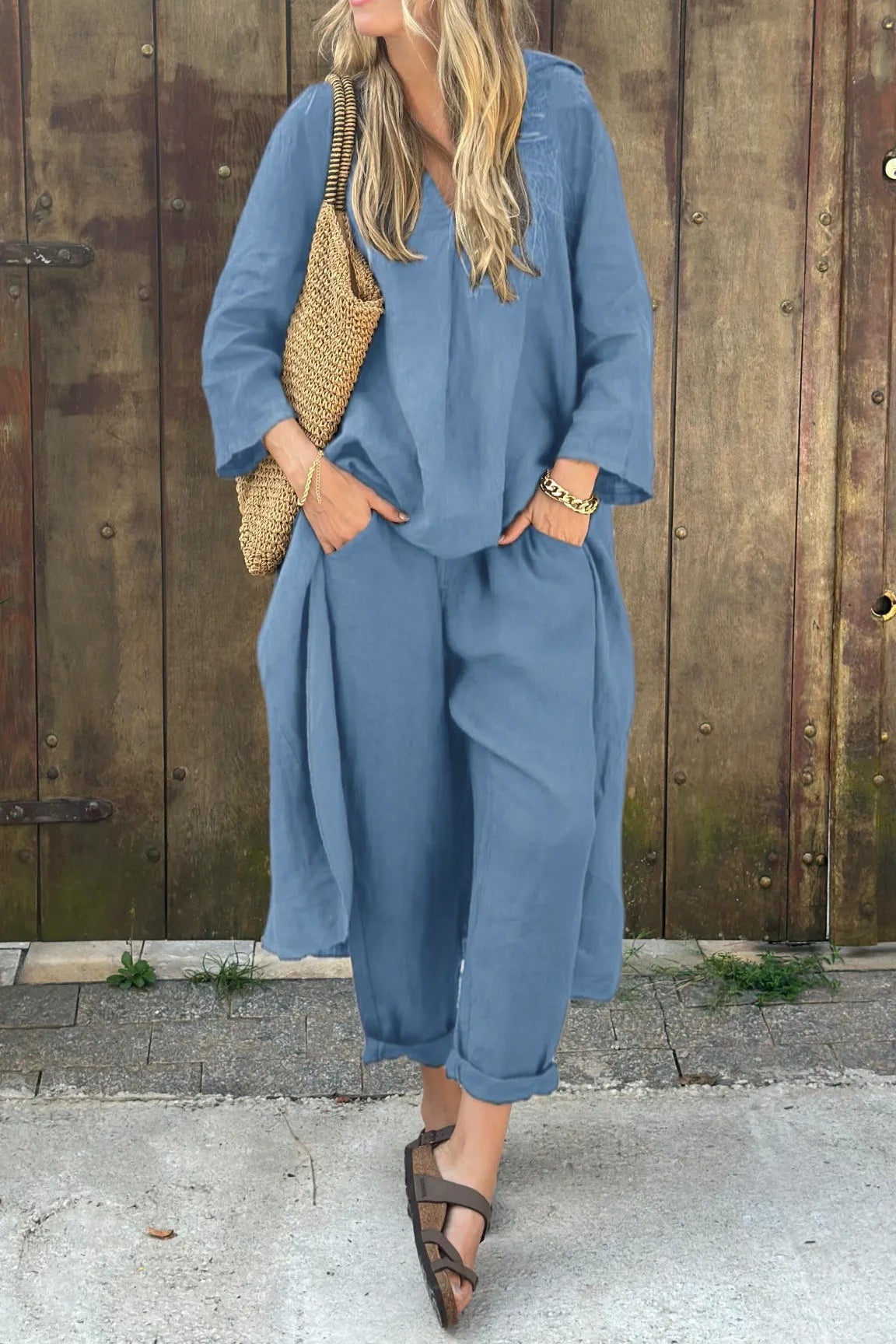 Damen Tunikaset mit Hose für den Sommer