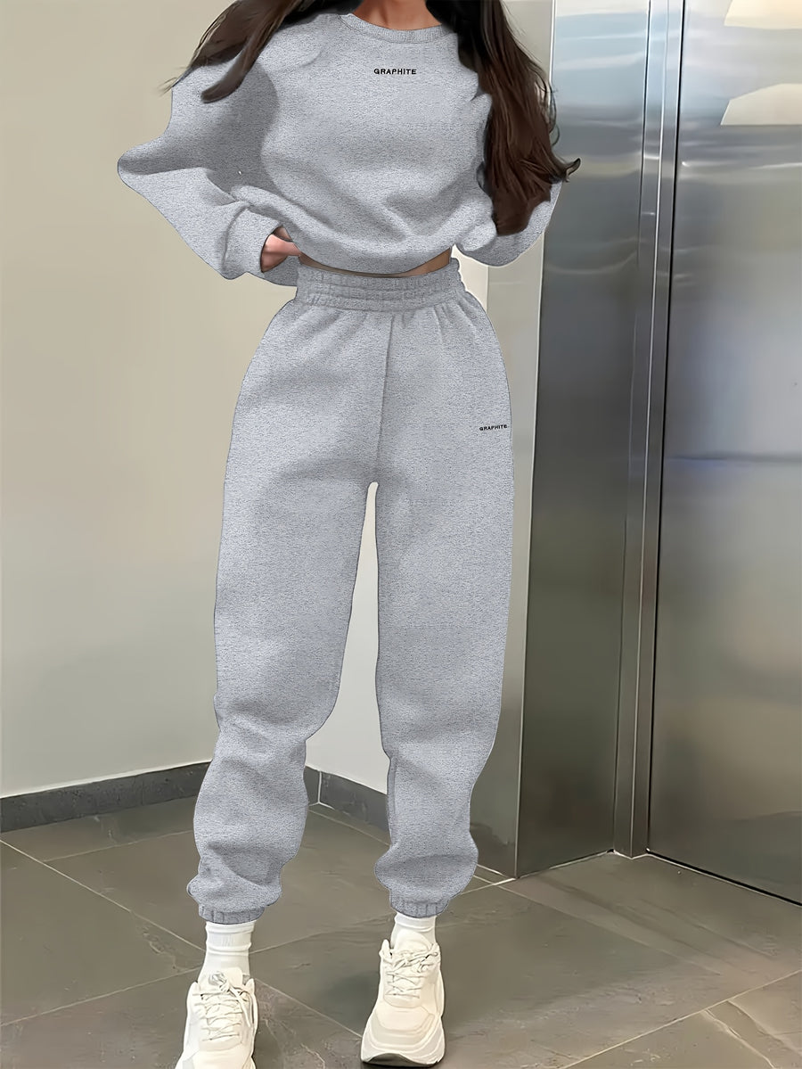 Damen Casual Sweatshirt Set mit Hose