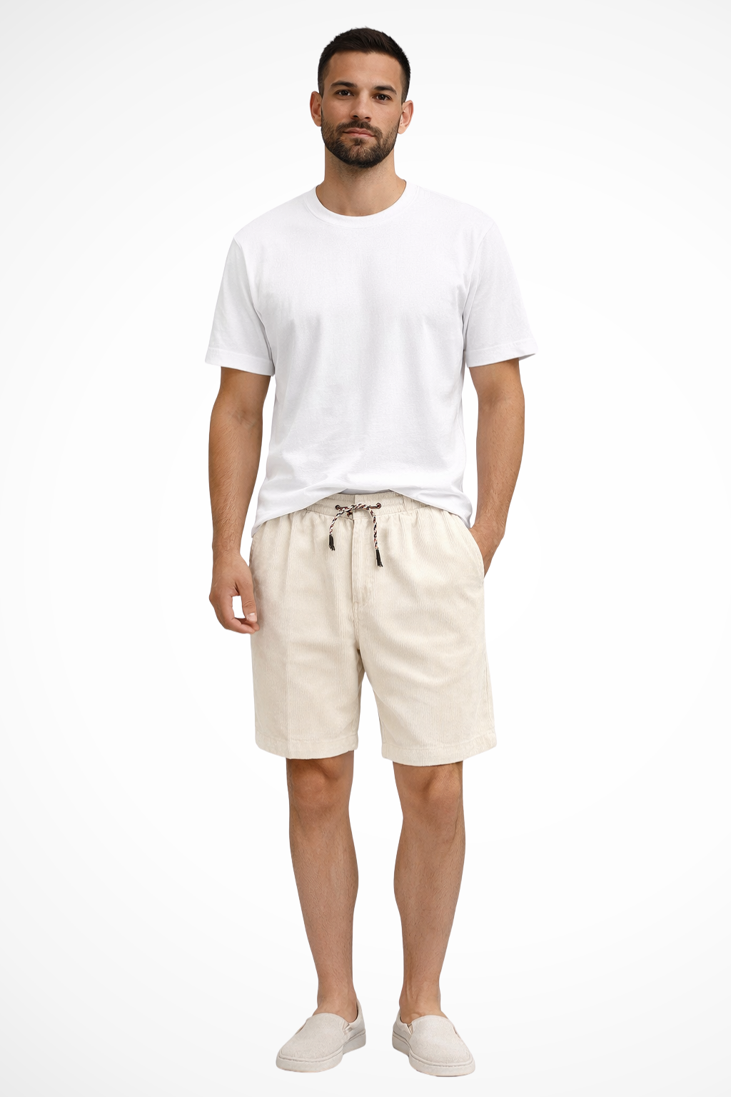 Brixton Herren Shorts – Cord Relaxed Fit mit Elastischem Bund & Kordelzug