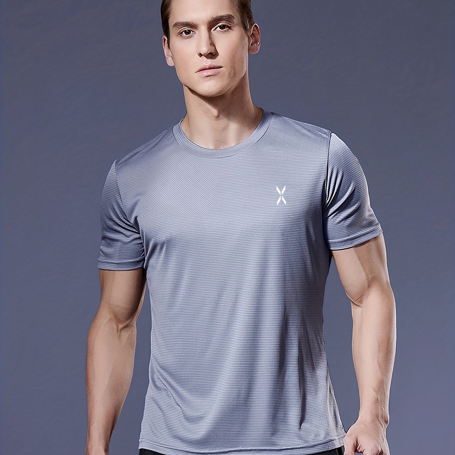 Herren Leichtes Quick-Dry Sportshirt mit Rundhals