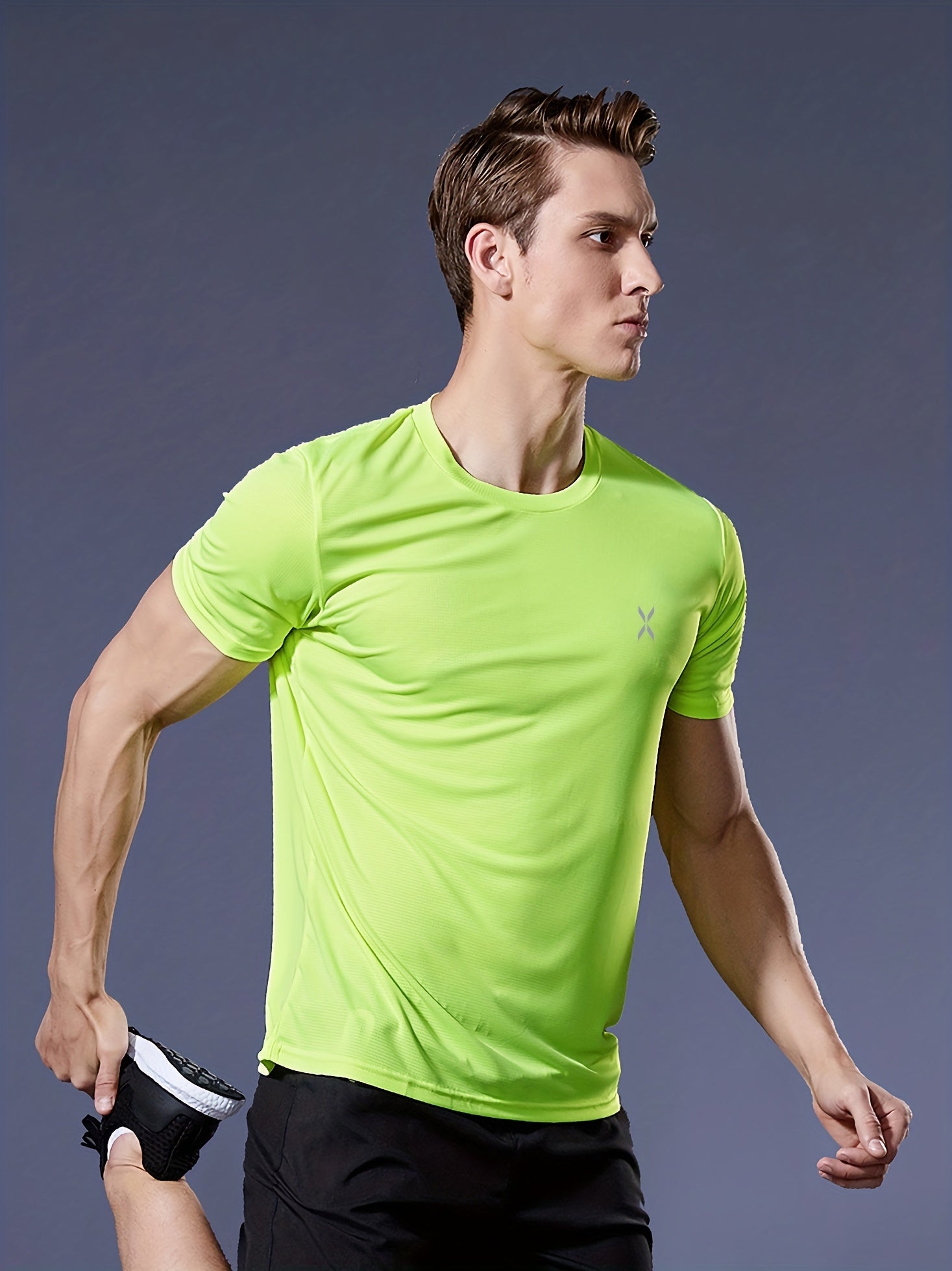 Herren Leichtes Quick-Dry Sportshirt mit Rundhals
