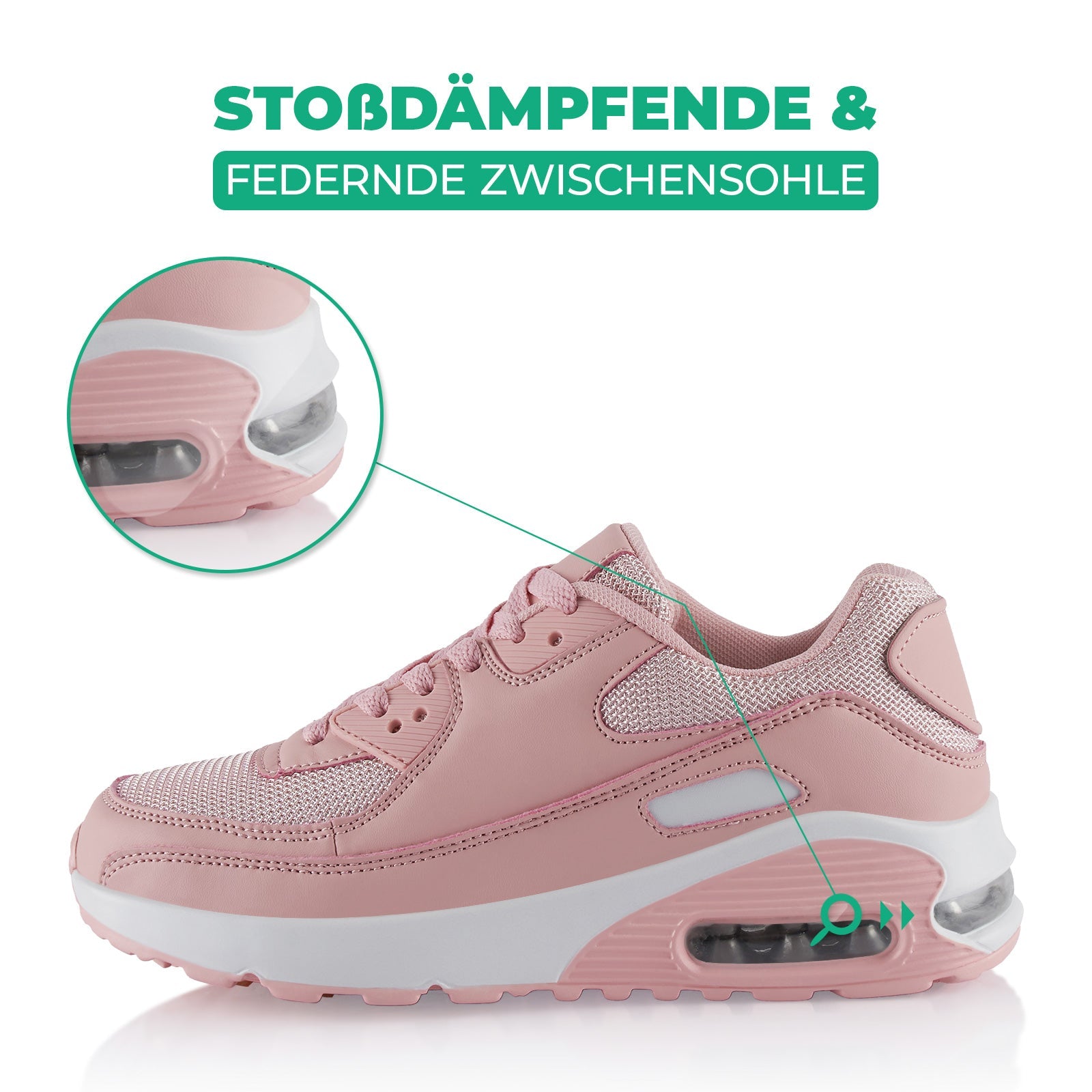 Damen Sneaker mit gedämpfter Sohle – Bequeme Sportschuhe