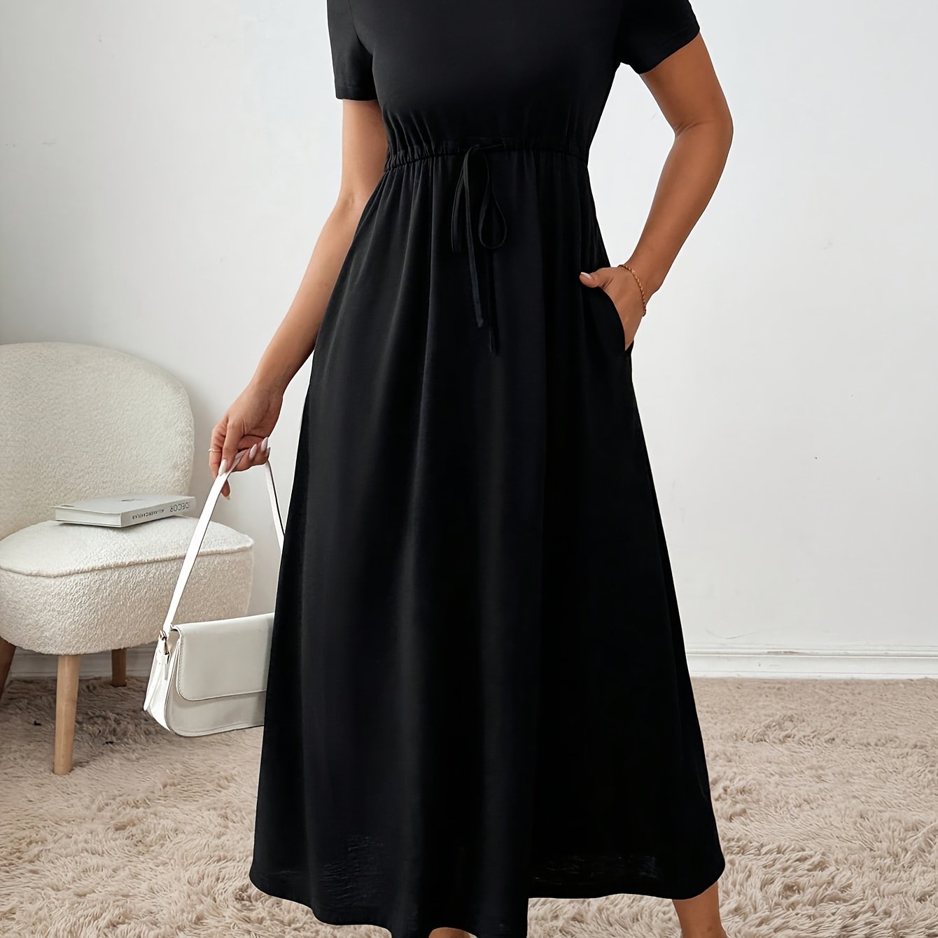 Damen Modisches Fit-and-Flare Kleid