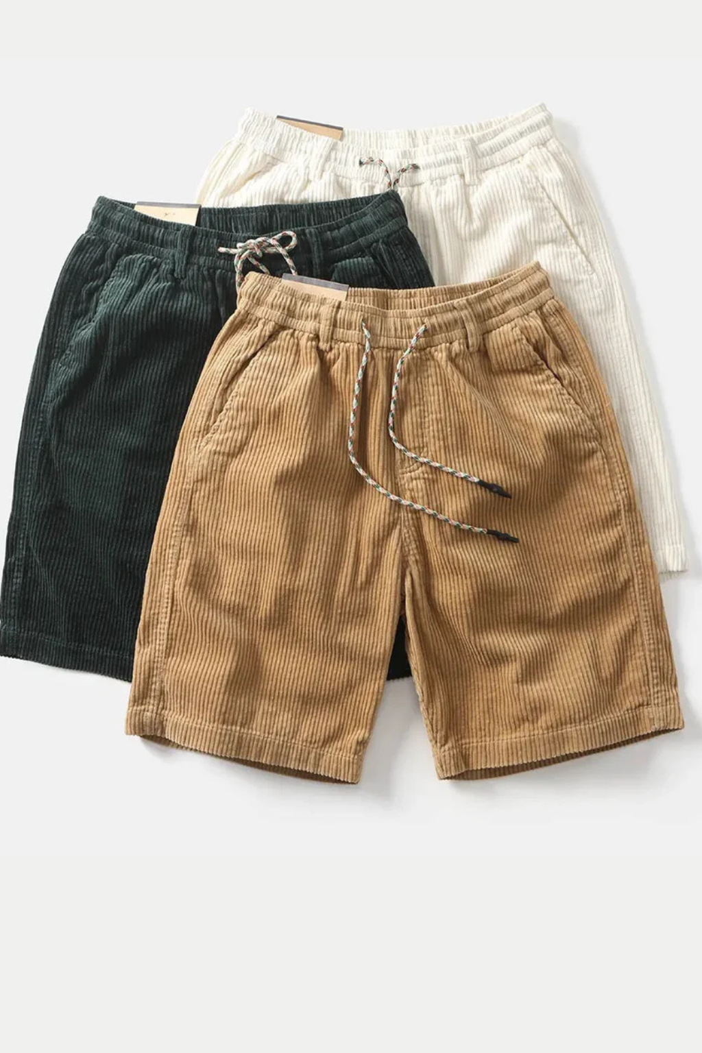 Brixton Herren Shorts – Cord Relaxed Fit mit Elastischem Bund & Kordelzug