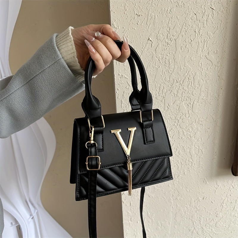 Valentina | Elegante Umhängetasche mit Ketten-Detail