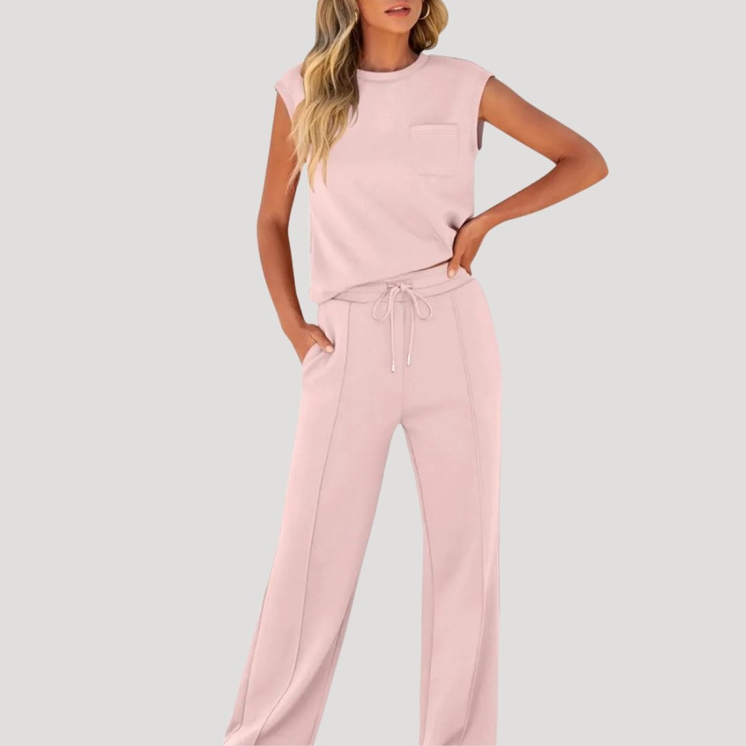 Damen Zweiteiliges Loungewear Set – Ärmelloses Top & Hose