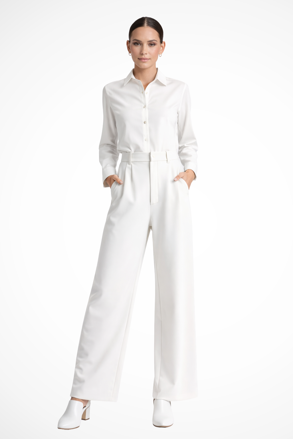 Zanira | Damen Hose – Weites Bein & Hohe Taille Elegant