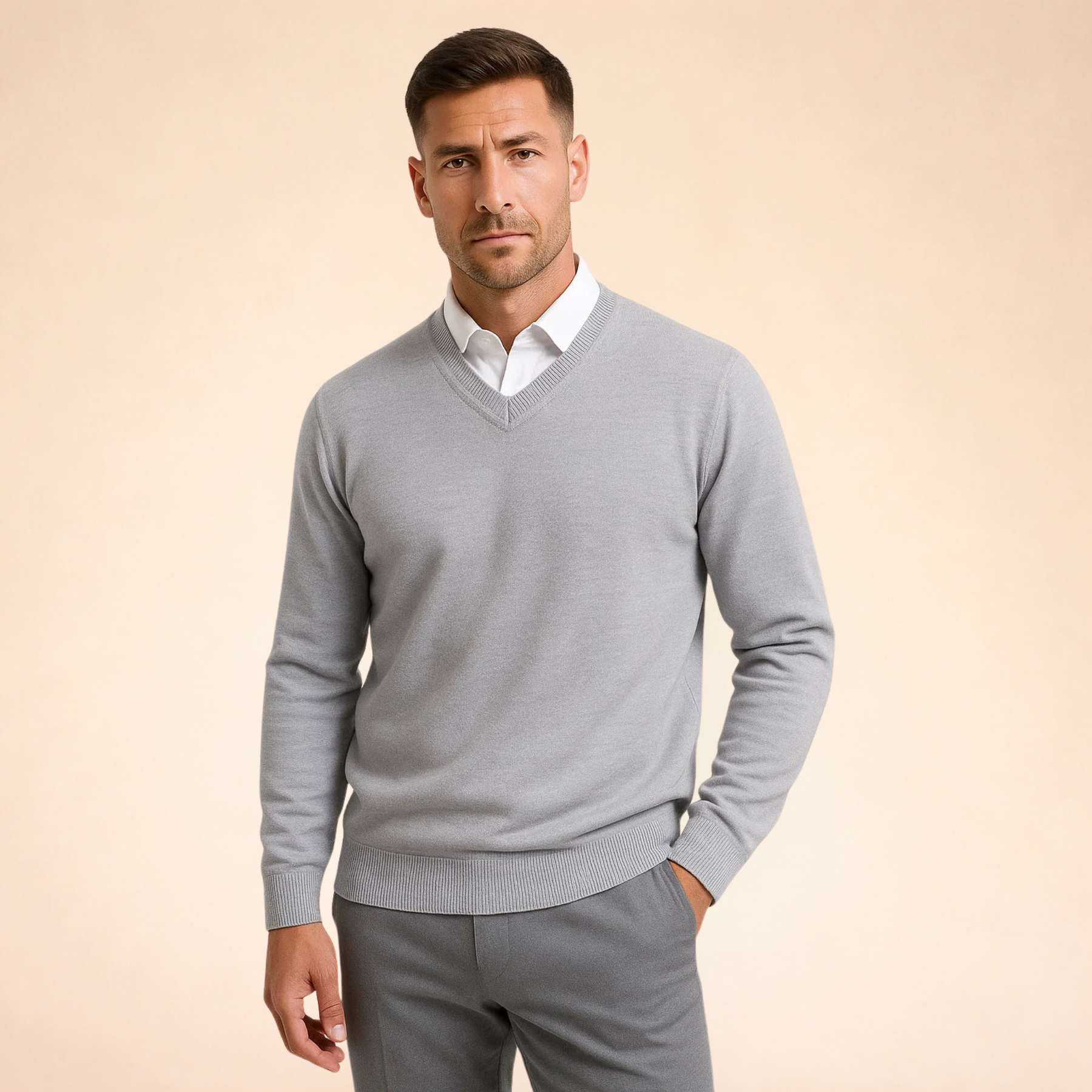 Noah Herren Pullover – Kaschmir V-Ausschnitt Elegant