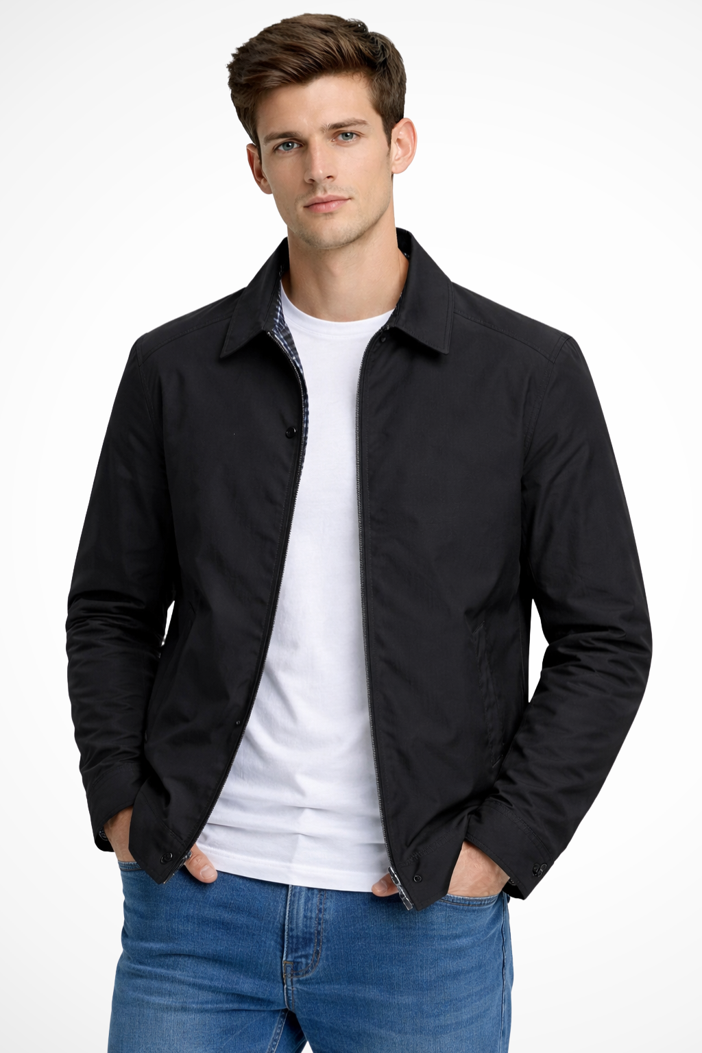 Alastair | Herren Harrington Jacke – Kariertes Futter & Klassisch