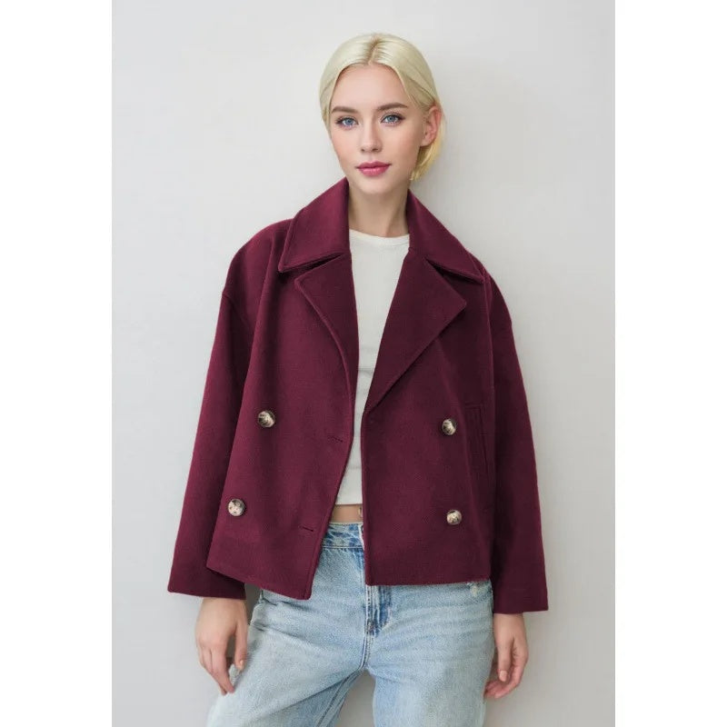 Damen Jacke mit Kurzschnitt & Doppelreiher