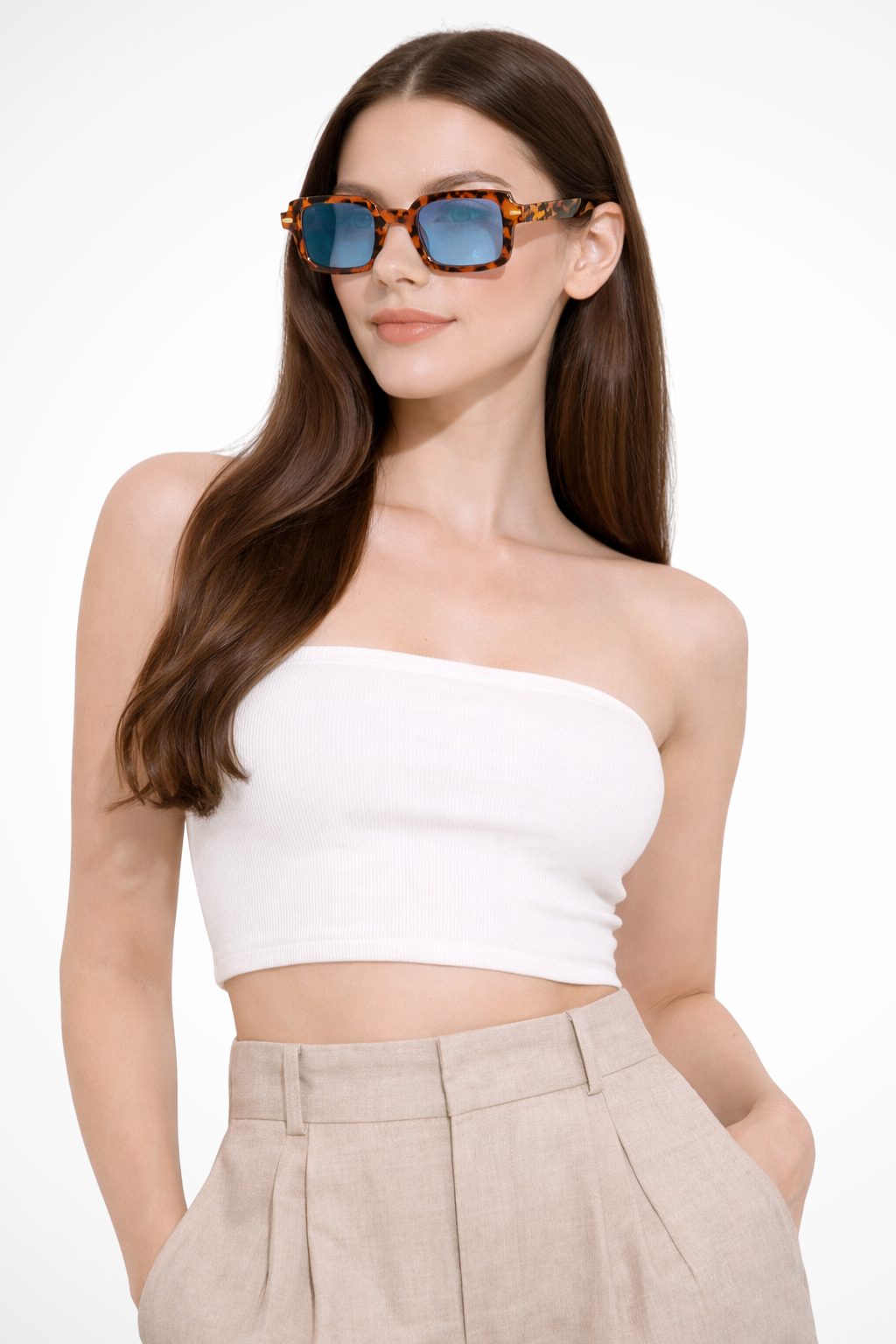 Neville | Damen Sonnenbrille – Retro & Quadratischer Rahmen