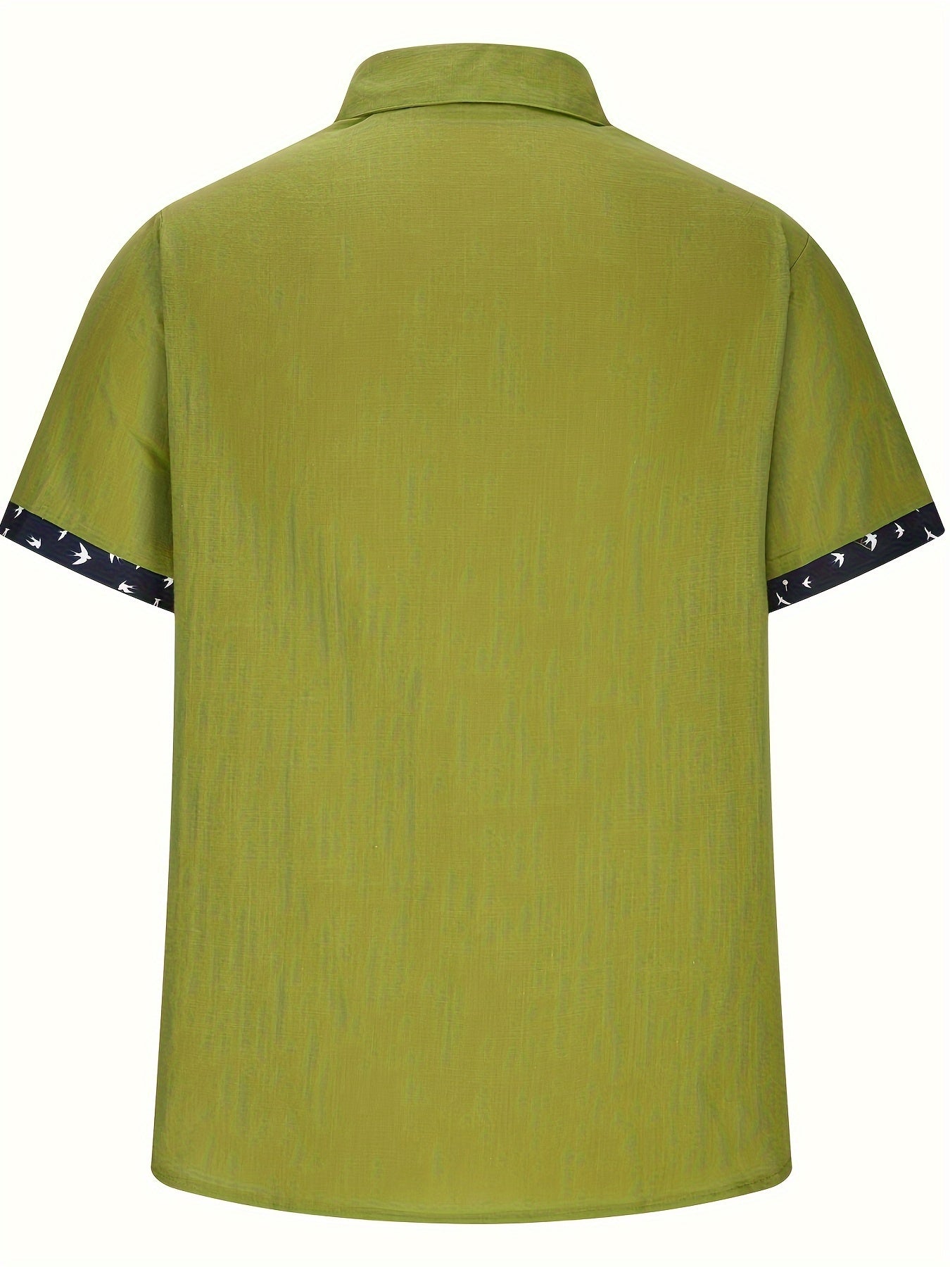 Herren Sommerhemd mit Patchwork-Design und Print