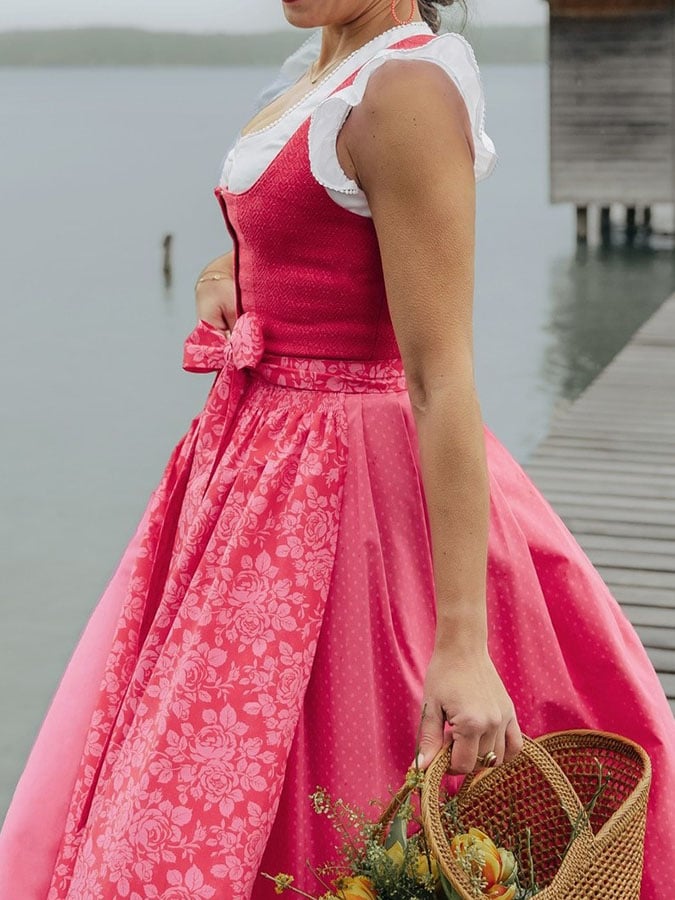 Damen Oktoberfest Dirndl mit Schürze