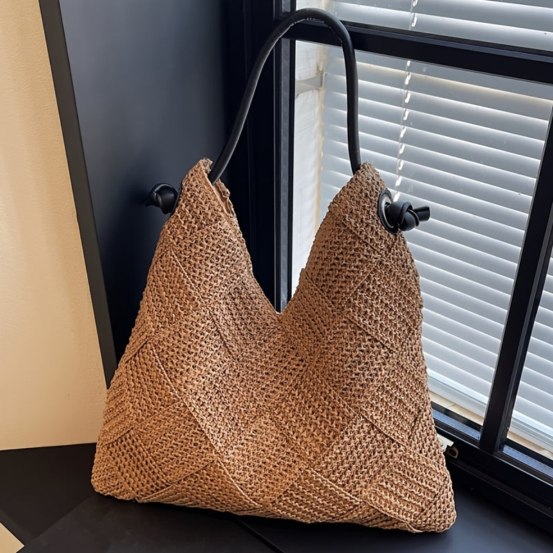 Marivelle™ | Große Damen Strandtasche Geflochten für Urlaub & Alltag