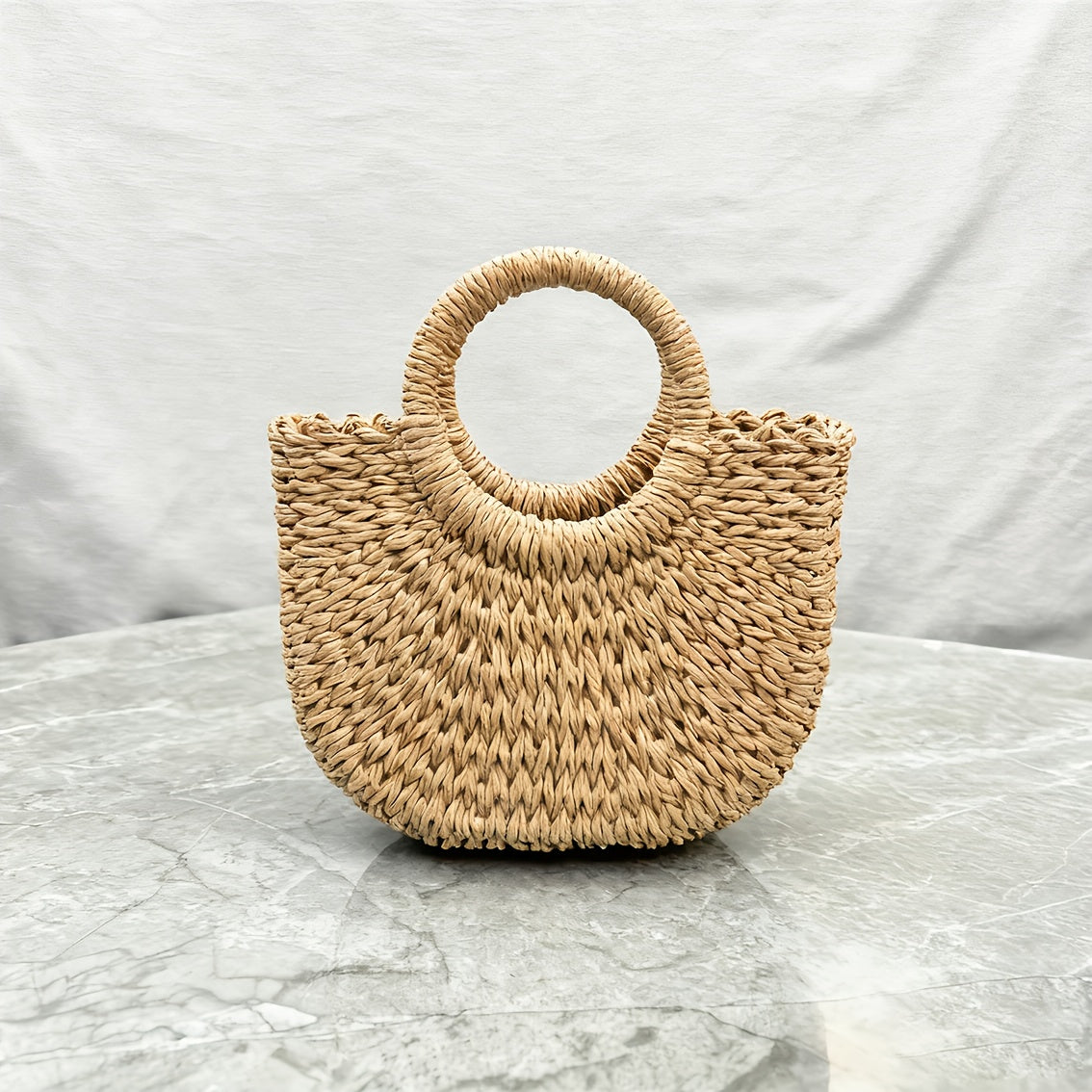 Kaqise™ | Kleine Damen Beach Bag aus Geflochtenem Stroh