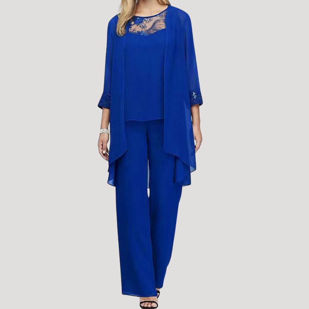 Damen Zweiteiliges Set – Hose & Spitze Elegant Sommer