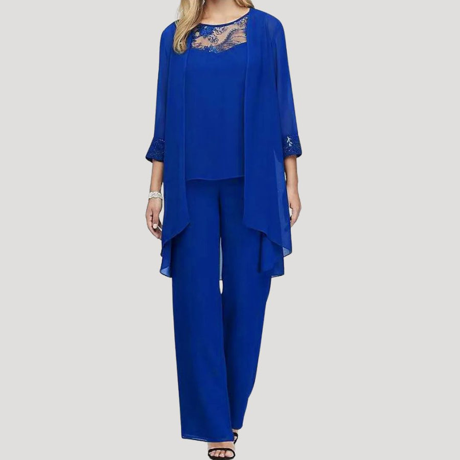 Damen Zweiteiliges Set – Hose & Spitze Elegant Sommer