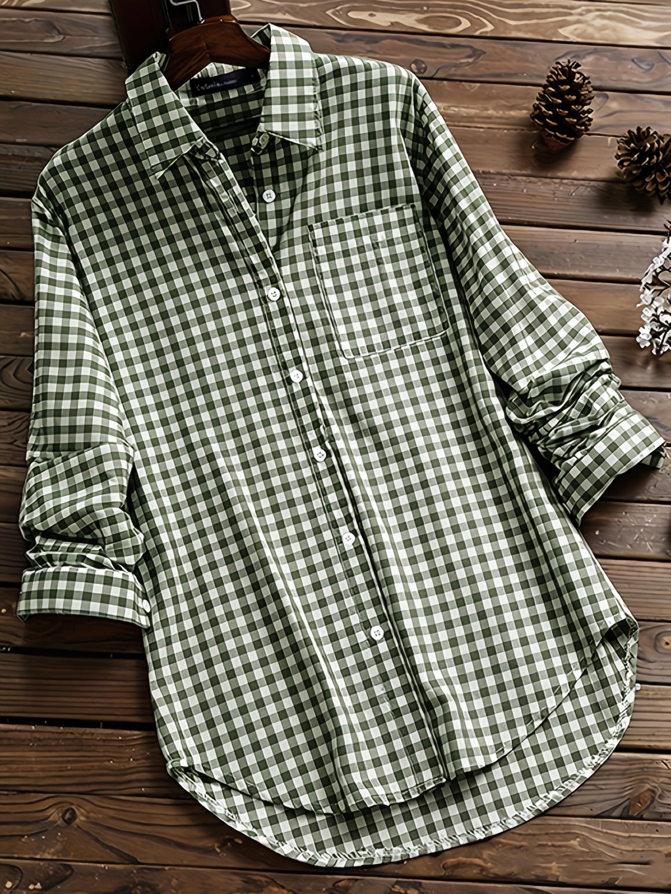 Damen Retro Hemd mit Karomuster