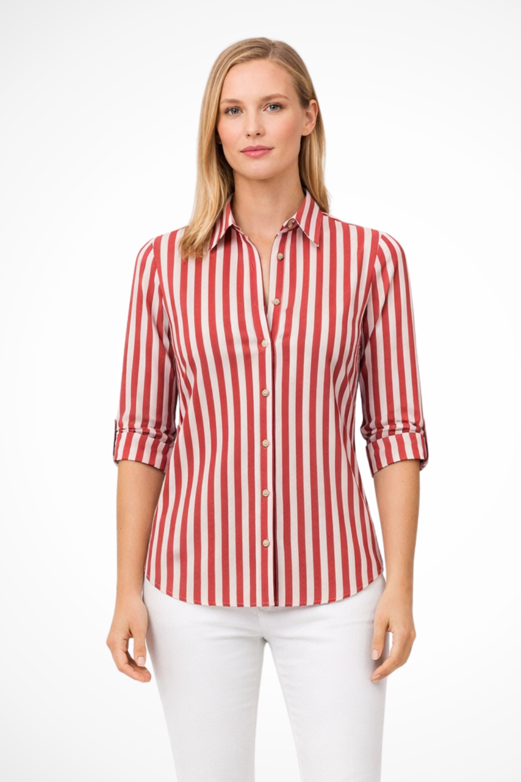 Chloe | Damen Bluse – Gestreift & Slim Fit Elegant
