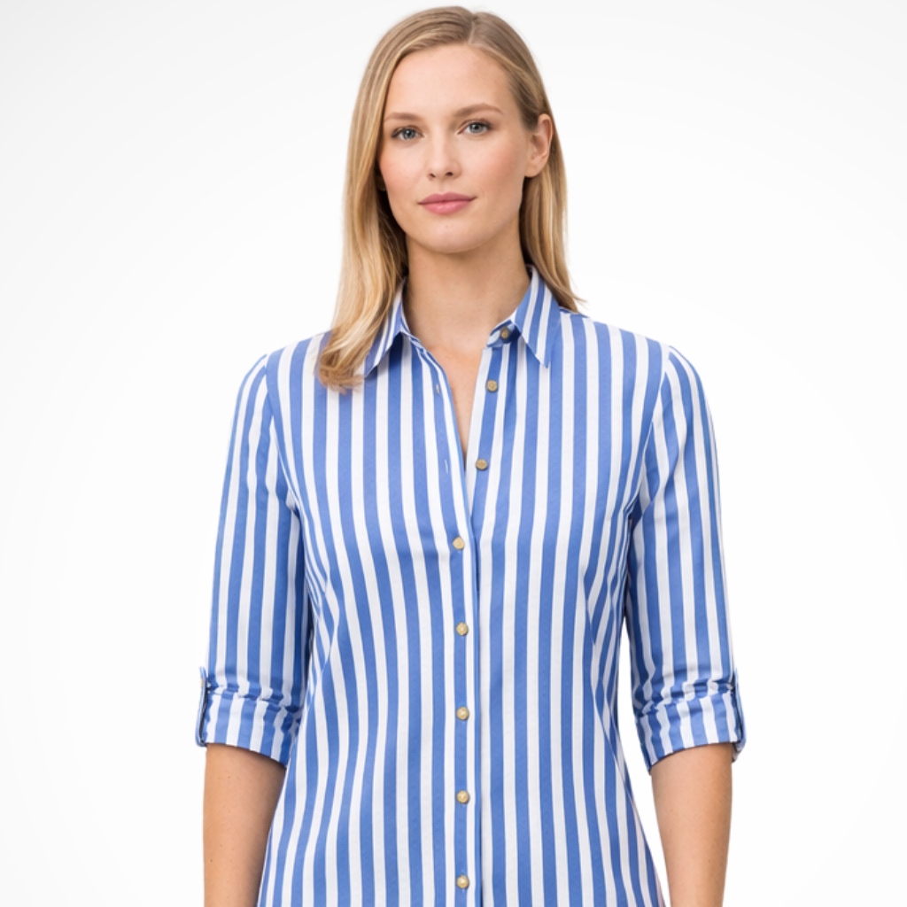 Chloe | Damen Bluse – Gestreift & Slim Fit Elegant