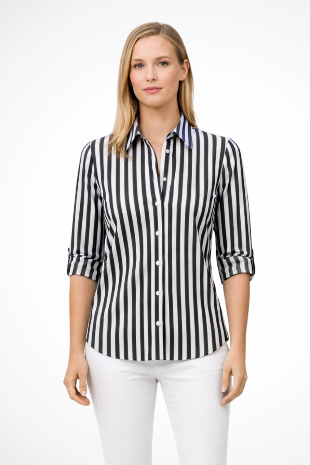 Chloe | Damen Bluse – Gestreift & Slim Fit Elegant