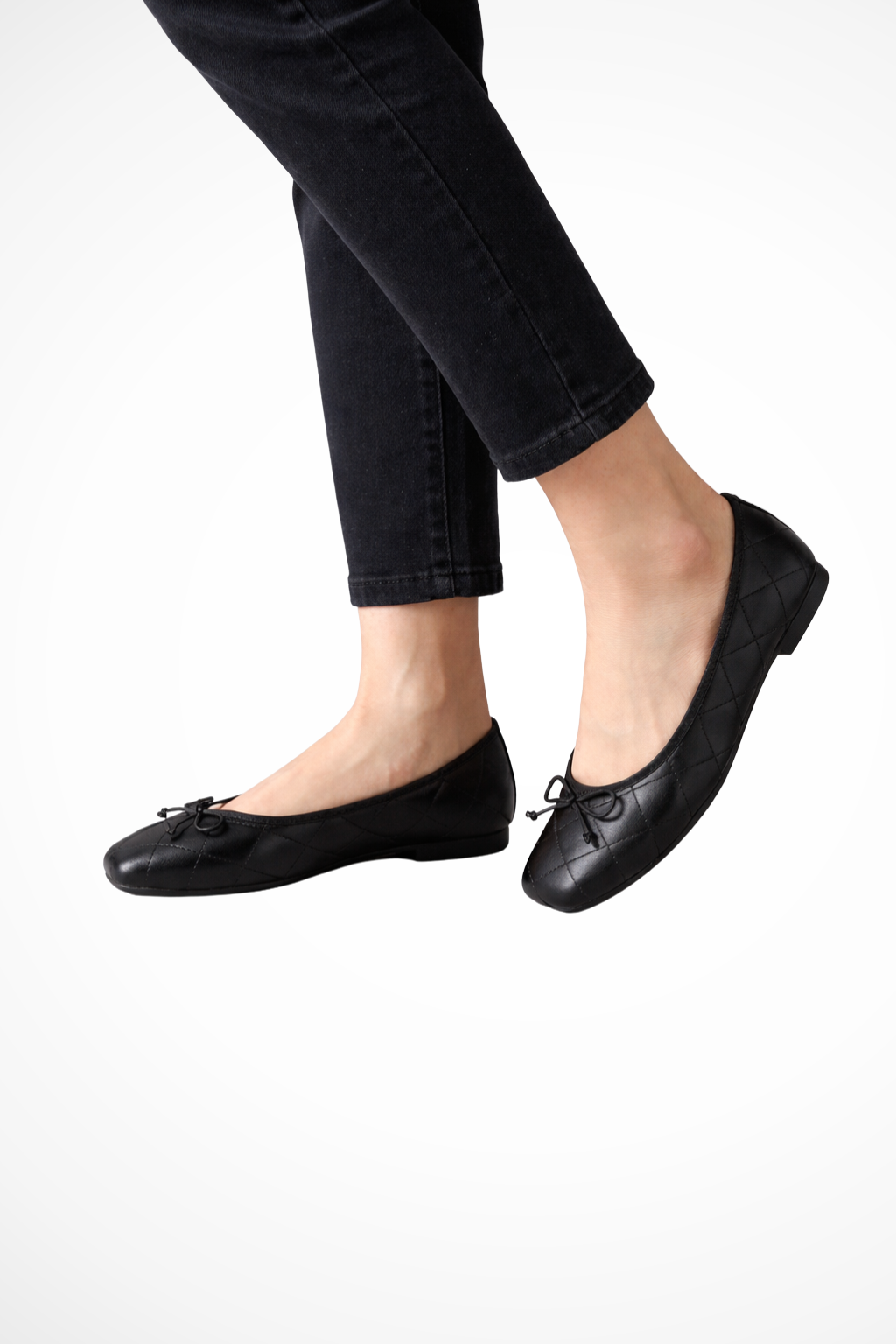 Millicent Damen Ballerinas – Steppung & Schleife mit Eckiger Spitze Elegant