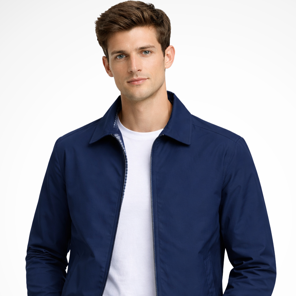 Alastair | Herren Harrington Jacke – Kariertes Futter & Klassisch