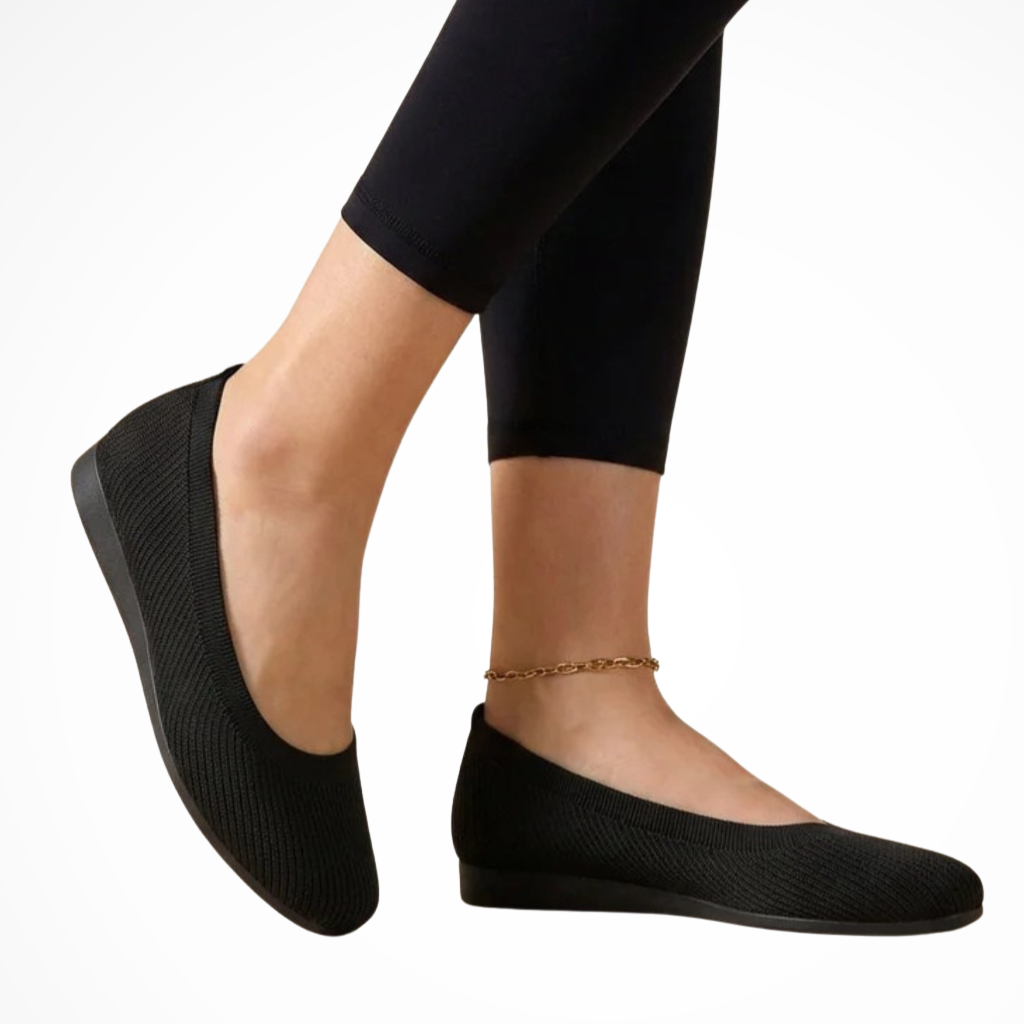 Dorothea Damen Ballerinas – Strick & Rund Zehen Komfortabel