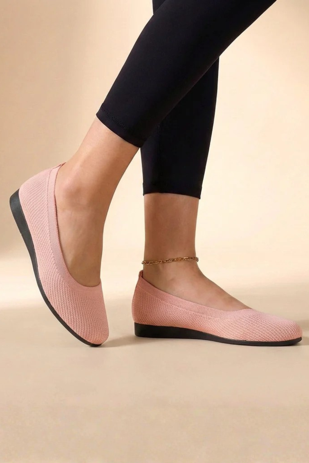 Dorothea Damen Ballerinas – Strick & Rund Zehen Komfortabel