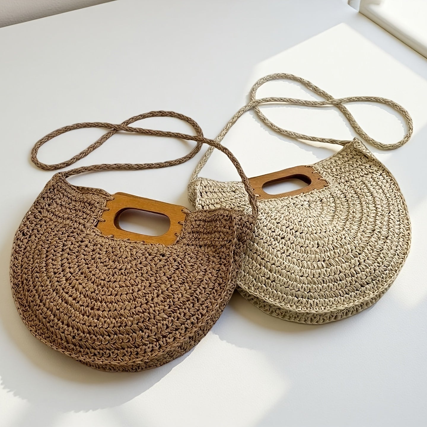 Kaqise™ | Damen Beach Bag aus Stroh für Sommer & Urlaub
