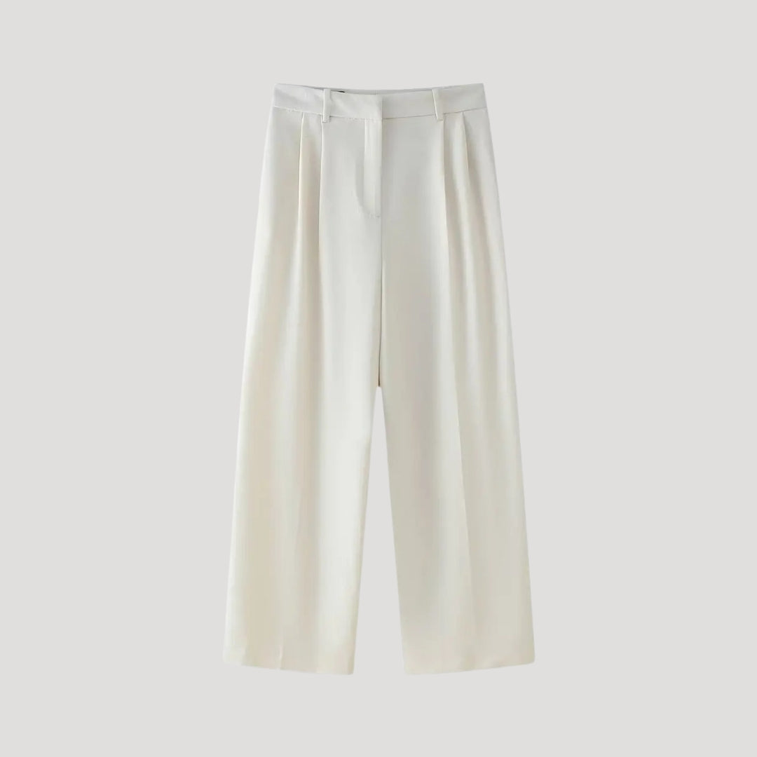 Damen Zweiteiliges Set – Sommerweste & Weite Anzughose Elegant