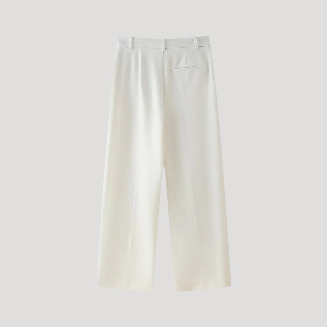 Damen Zweiteiliges Set – Sommerweste & Weite Anzughose Elegant