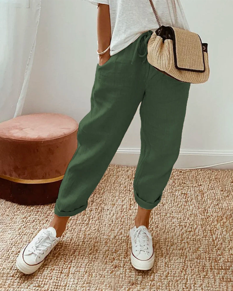 Damen Sommerhose aus Leinen für Freizeit