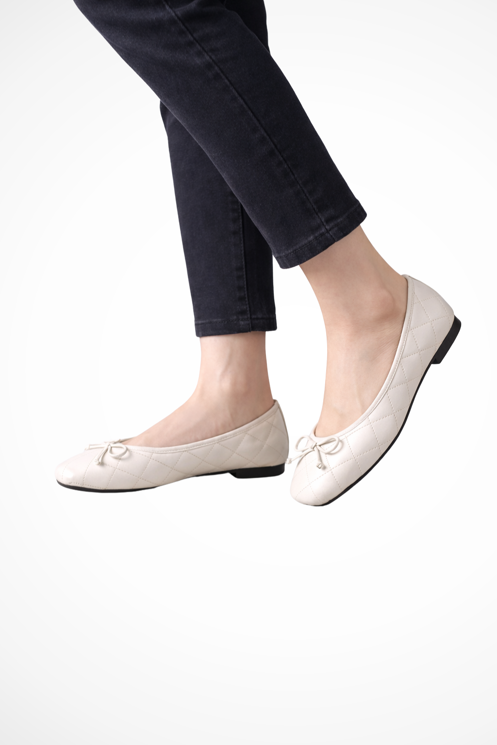 Millicent Damen Ballerinas – Steppung & Schleife mit Eckiger Spitze Elegant
